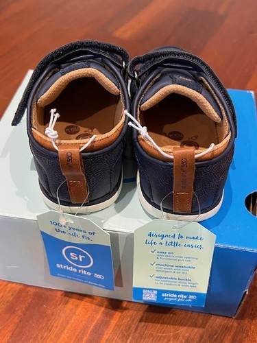 STRIDE RITE 360 TODDLER US 8M Ethan Style Navy Blue NWT - Picture 6 of 9