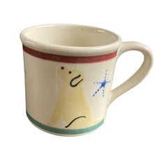 HARTSTONE GOOD DOG mug HAND PAINTED Yellow Lab Pup Stoneware