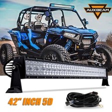 AUXBEAM 42" 5D Lens LED Light Bars Offroad Spot Flood Combo For Polaris RZR PRO