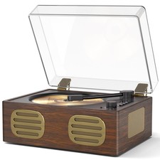 CD Player Portable, Retro CD Player with HiFi Speakers, Bluetooth Input/Outpu...