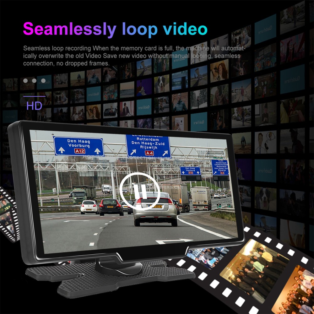 Autoradio Portatile 10" DVR Wireless Apple CarPlay Android FM BT + Fotocamera TF 64G foto 6