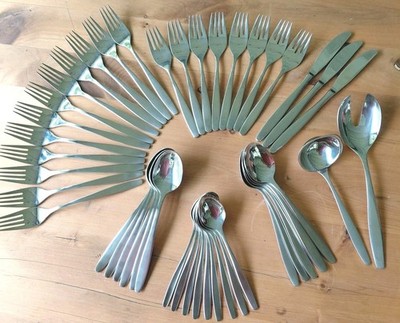 WMF Cromargan ACTION Stainless Steel 46 Pc Flatware Assortment Modern Used