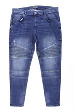 ⭐ Zara jeans per uomo taglia US 46, XXL, 56 blu di cotone ⭐