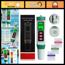 5-in-1 Digital pH TDS EC Temp Meter - Water Quality Tester for Pools, Aquariums,