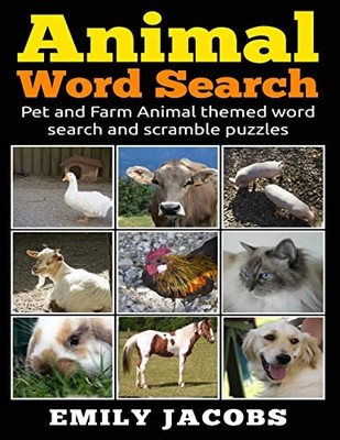 Animal Word Search : Pet and Farm Animal Themed Word Search and Scramble ...