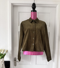 BNWT .. PRIMARK .. Olive Green Cord Box Jacket/Shacket Size LARGE