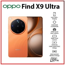 New OPPO Find X9 Ultra 5G 12GB 512GB ORANGE Dual SIM Android Cell Phone