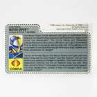 GI Joe g.i Motor-Viper v1 Cobra Stunn Driver UNCUT FILE CARD filecard Vtg 1988