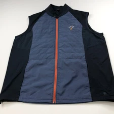 Abacus Count On It XL Full Zip Golf Jacket Vest Blue MINT