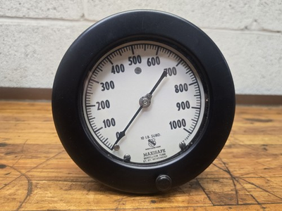 #ad Ashcroft 1000psi MAXISAFE Duragauge 4 1 2quot; Pressure Gauge Beryllium Tube NEW $29.99