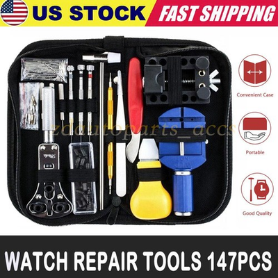#ad #ad Watch Repair Kit 147PCS Watch Battery Replacement Tool Kit Watch Remover Tool US $8.99