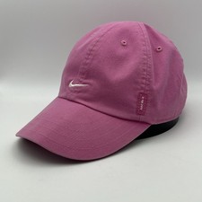 Nike Hat Cap Strap Back Womens Pink Swoosh Embroidered Cotton Just Do It. READ