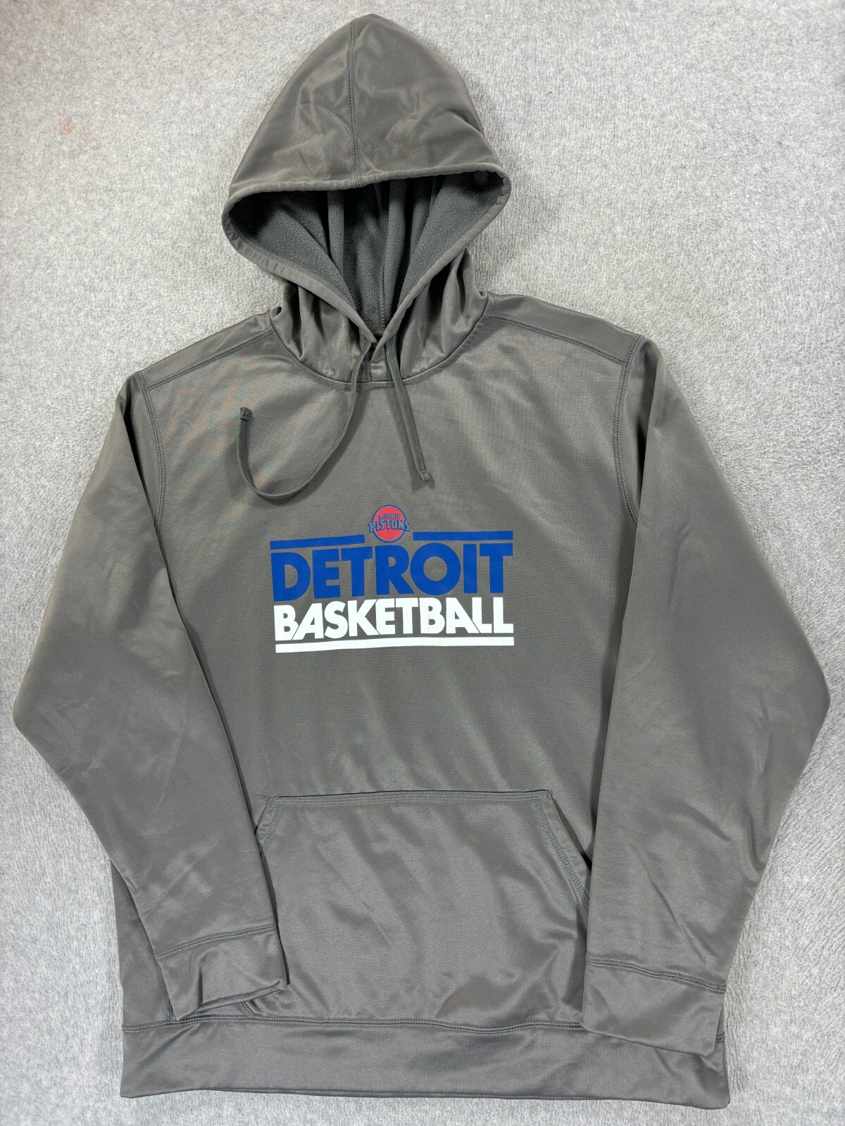 Detroit Pistons NBA Warmup Hoodie Sweatshirt (Men's XL) Gray