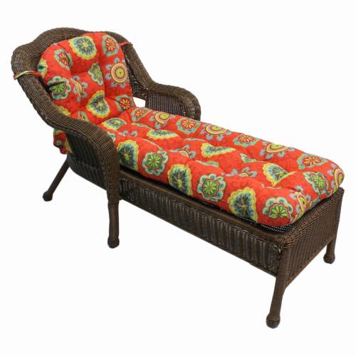 74-inch by 19-inch U-Shaped Outdoor Tufted Chaise Lounge Cushion