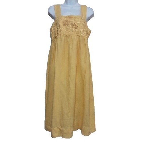 Listicle Women's Linen Dress Small Faux Wrap Style Oatmeal Cream Natual |  eBay