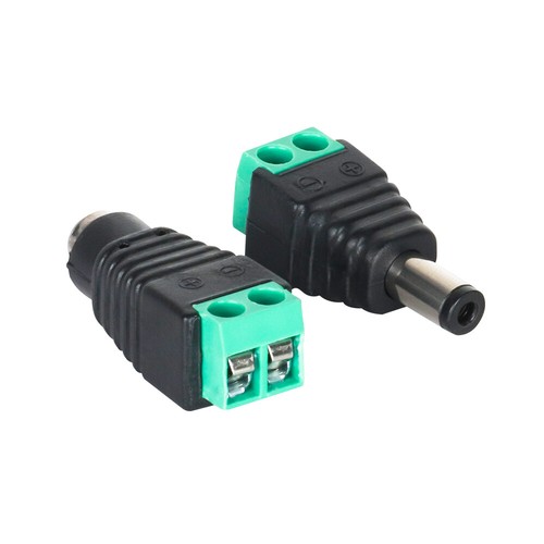 20pcs 12V DC BNC Male Female Connector 2.1/2.5mm Coax Video Balun Adapter - Imagen 6 de 11
