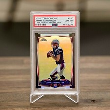 2014 Topps Chrome Jimmy Garoppolo Black Refractor /299 Rookie RC #150 📈 PSA 10