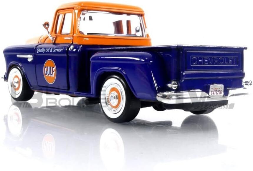 Motormax 1955 Chevrolet Stepside Pickup – 1/24 Modellauto, Gulf Design