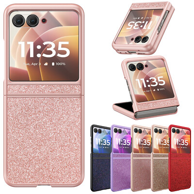 For Motorola Razr 2024 Razr 50 Case Bling Luxury Shockproof W/ Screen Protector