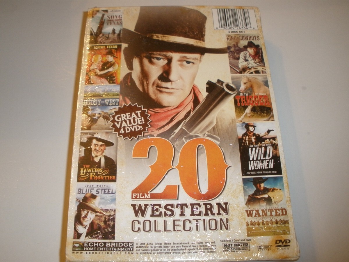 NEW 20 Film Western Collection (DVD, 2014, 4-Disc Set) 96009263348