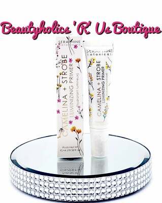 Seraphine Botanicals Camelina + Strobe Luminizing Primer Peach Glow 0.5oz Sealed