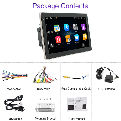 10.1" Android 13.0 Car Stereo Radio Carplay 2+32GB GPS Wifi Touch Screen FM 2Din - 第 23/24 張圖片