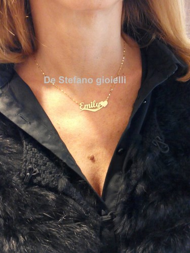 Collana con nome in Oro Giallo o Bianco 18 carati REALIZZIAMO TUTTI I NOMI - Foto 2 di 13