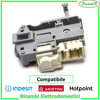 Marel Shop® - Elettroserratura 3 Contatti per Lavatrice compatibile con Hotpoint Ariston Whirlpool Indesit per modelli: IG9200IT IG9200IT HWM8F4 EW8F4 CCPFU843 CCPFU843