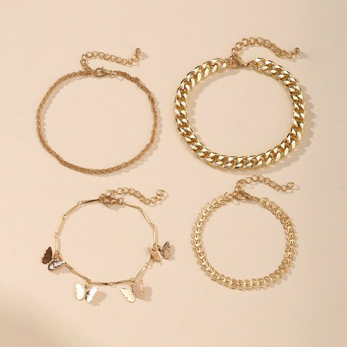 Varios Estilos Pulsera Tobillo Tobillo Cadena Pie Cuentas Corazón Mariposa Colorido - Imagen 66 de 239