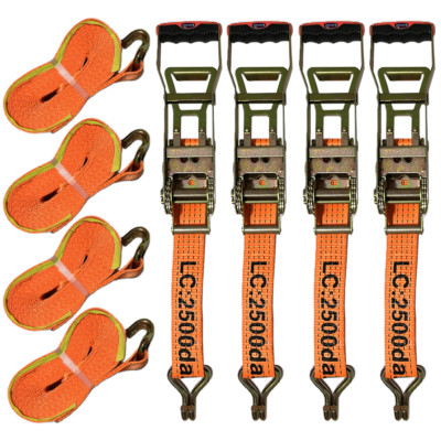 4er-Pack 50 mm 5000kg Ergo Ratsche Riemenbaugruppe strapazierfähig ERGO 12 Meter