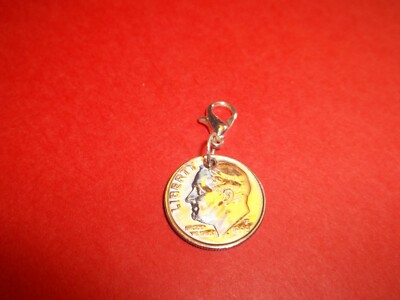 DIME COIN - USA - HOCHGLANZPOLIERTER ANHÄNGER / CHARM - 1965 bis 2022