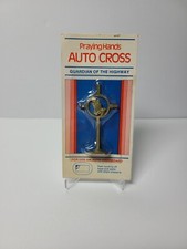 New Vintage Automobile Praying Hands Cross Dashboard Dash Guardian Accessory
