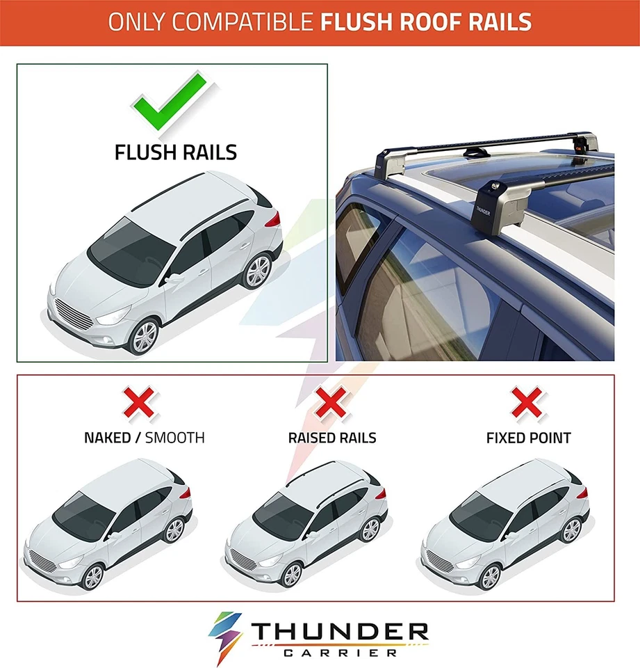 Roof Racks Aluminum Cross Bars Anti-Theft System For Hyundai Palisade 2020-2025 Foto 3 de 4
