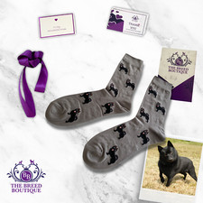 SCHIPPERKE DOG SOCKS FUN UNISEX ONE SIZE FIT UK 5 - 11 EU 38 - 46 DOG LOVER GIFT