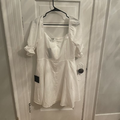 NWT Lulu's Elsie White Puff Sleeve Mini 