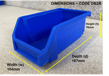 FACTORY CLEARANCE plastic parts storage lin bins boxes garage workshop Blue Grey