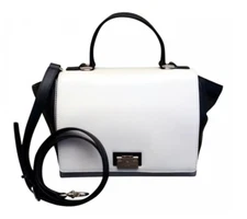 Kate Spade Laural Magnolia Black, Cream & Taupe Colorblock Satchel/Crossbody