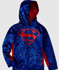 SUPERMAN Pullover Hoodie 4 5 XS 8 M 10-12 L 14 16 XL 18 XXL New Child Sweatshirt