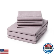 ClevaHome King Size Sheet Set - 6 Piece Soft Breathable Luxury Bed Sheet Set 