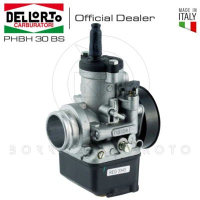 Carburateur à membrane DELLORTO PHBH 30 BS 03343 2T Noir Pour VESPA - Photo 1/4