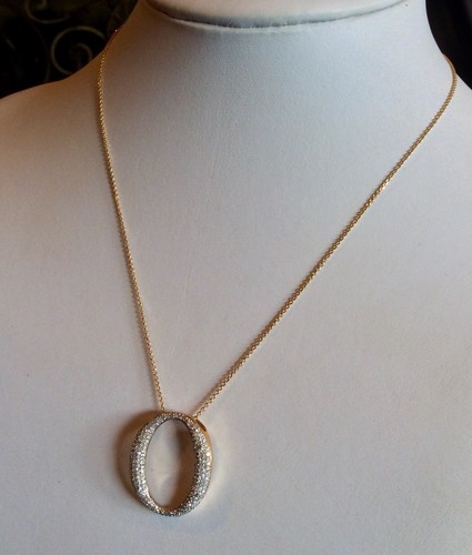 14K YELLOW GOLD 1.00 CT OVAL-SHAPED DIAMOND PENDANT WITH 18" CHAIN RET $1985 - Picture 2 of 12