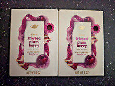 Lot of 2: Dove Beauty Limited Edition Frosted Plum Berry Bar Soap 5 oz