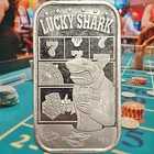Postal Express Mint 1 oz Proof Lucky Shark .999 Bar #24/25 PEM Gambling