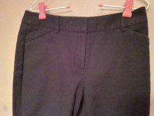 CHICO'S So Slimming Black Cropped Cuffed Dress/Casual Pants Size 0 EUC