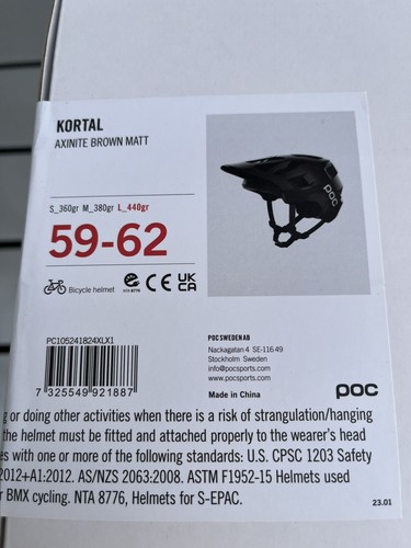 CASCO MTB POC KORTAL AXINITE BROWN MATT 59-62 - ROAD MTB CICLISMO - Foto 3 di 10
