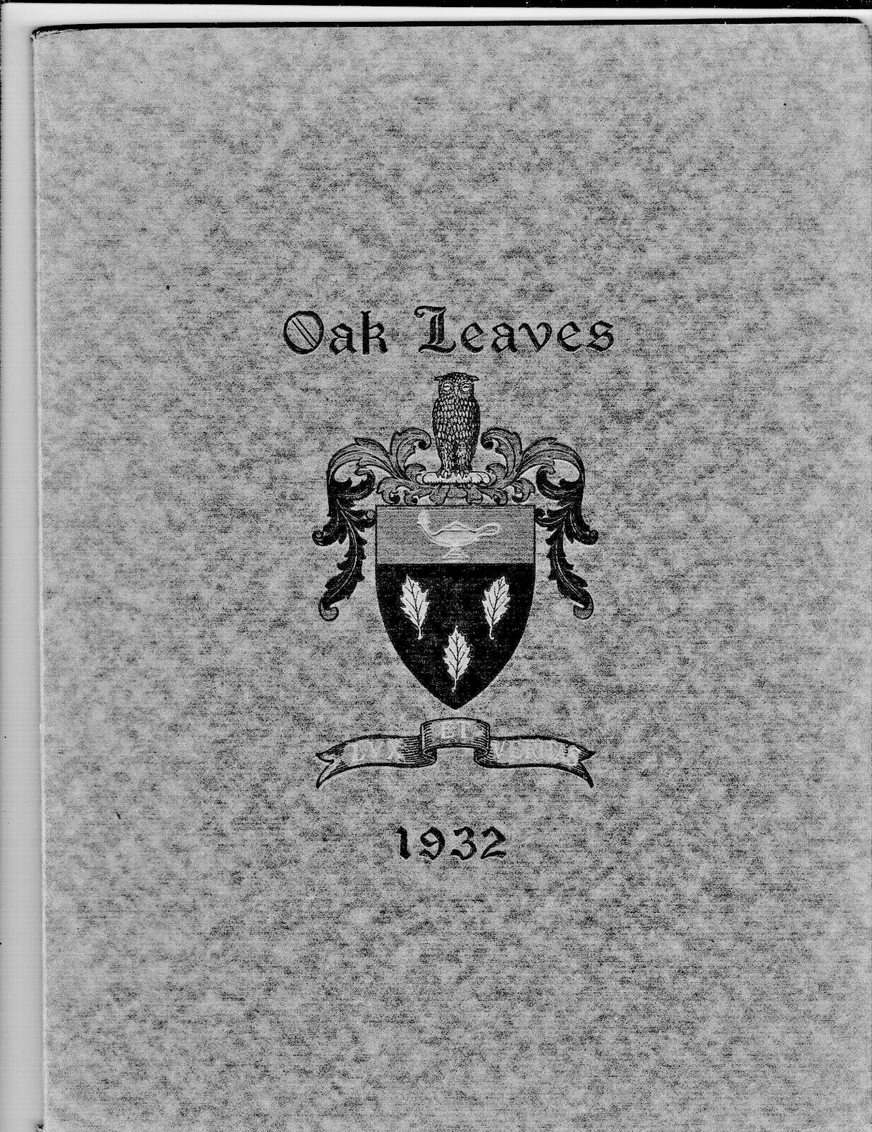 1932 Oak Leaves High School Yearbook, Vassalboro, Maine eBay