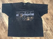 Vintage Screen Stars Native American Cowboy Horse T Shirt Men's 3X Black Single