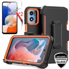 For Motorola Moto G Play 2024 4G Case Heavy Duty 2 Screen Protector Belt Clip