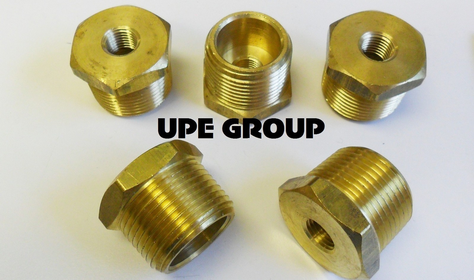 BRASS HEX BUSHING REDUCING NPT THREADS PIPE FITTING 1" MALE X 1/4" FEMALE QTY 5