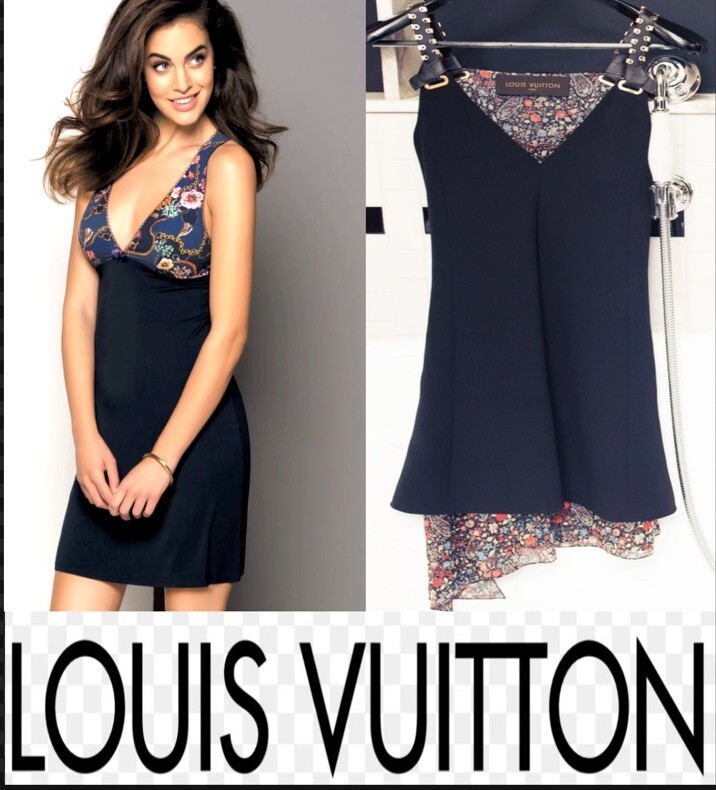3.5k Louis Vuitton 2018 Leather Black Floral 34 36 2 4 6 XS
